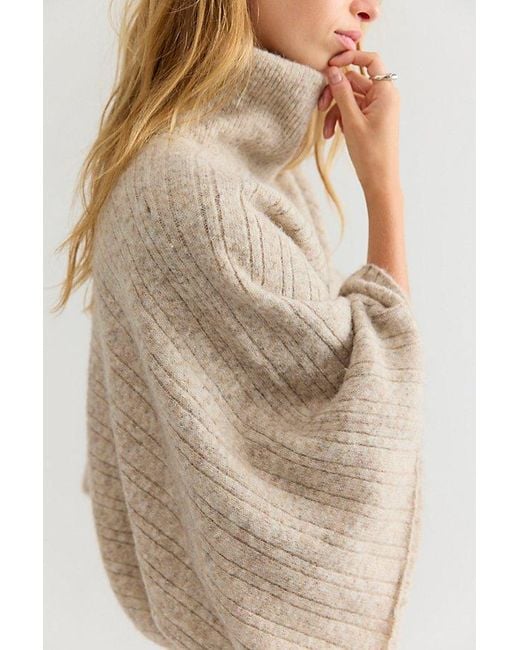 Free People Natural Phoebe Poncho