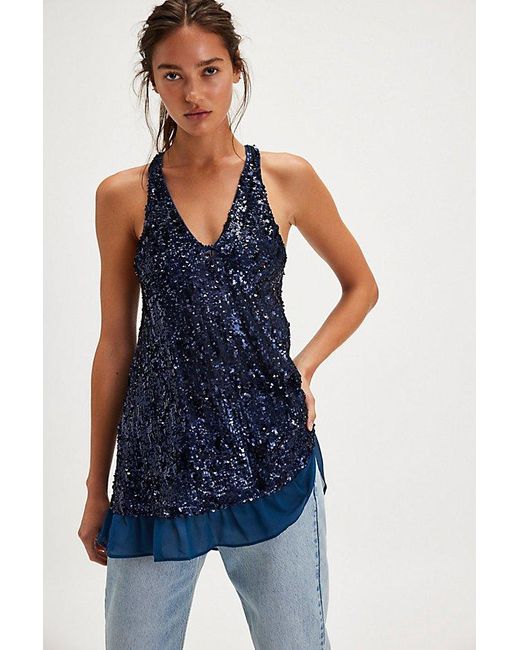 free people bejeweled mini dress Free People Bejeweled Sequin Mini Slip Dress