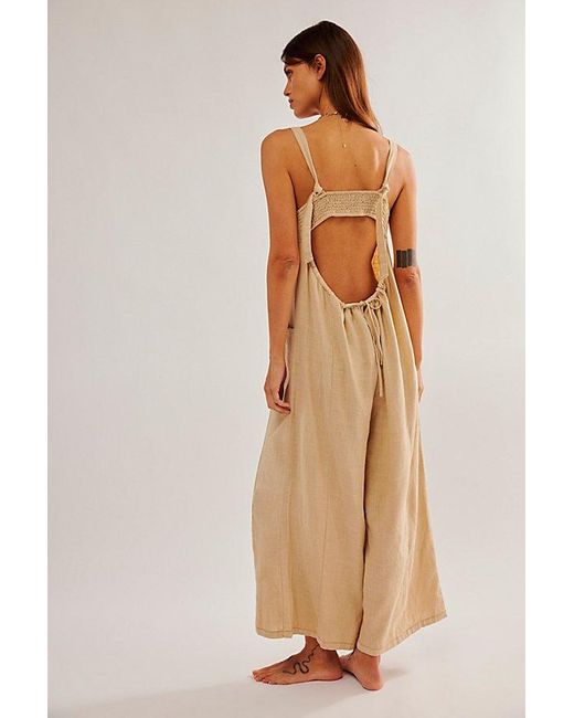 Free People Natural Drifting Dreams One-piece At In Croissant, Size: Xs