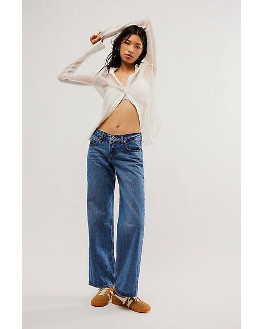 Free People Levi's Low Loose Jeans in Blue | Lyst