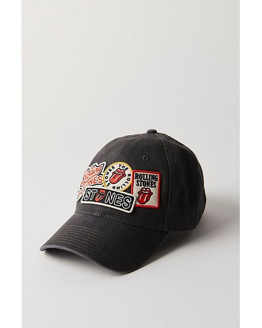 American Needle Black Rolling Stones Patchwork Baseball Hat