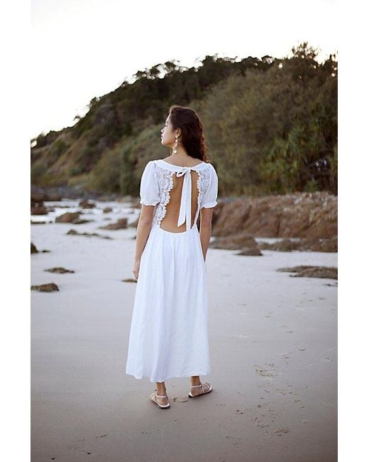 free-est White All You Need Is Lace Midi