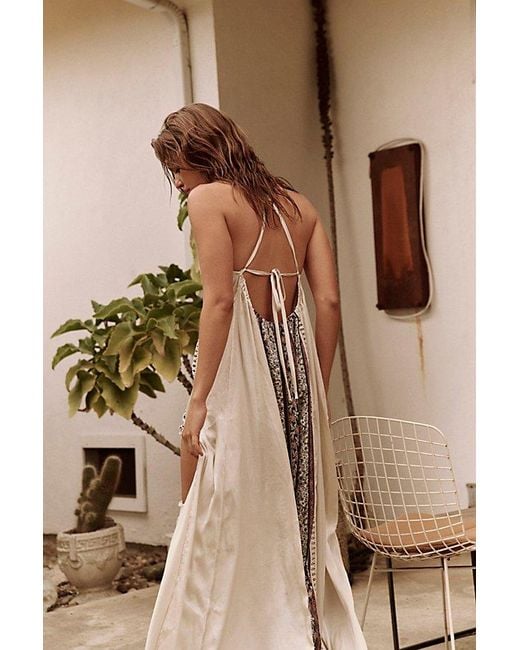 Intimately By Free People Brown Bohemian Nights Maxi Slip