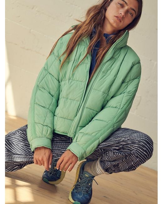 Free People Synthetic Pippa Packable Puffer Jacket in Washed Jade ...