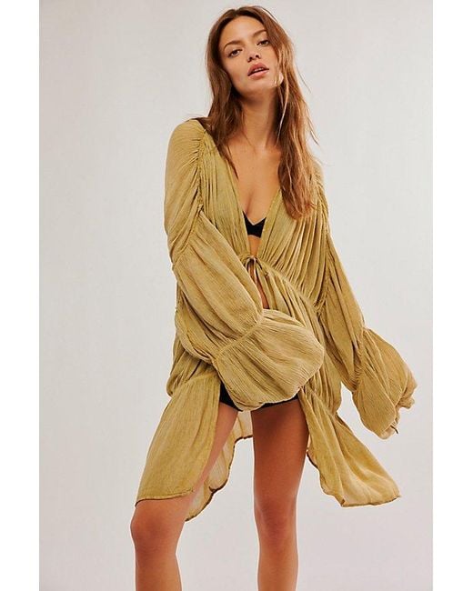 Free People Yellow Juliet Kimono