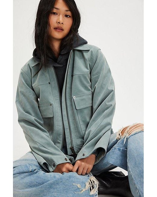Free People Gray Blair Vegan Suede Jacket