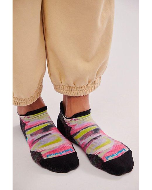 Smartwool Multicolor Run Targeted Cushion Low Ankle Brushed Print Socks