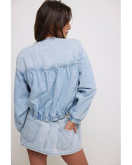 Free People Blue Layla Denim Jacket