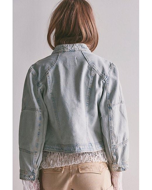Free People Gray Nikita Denim Jacket