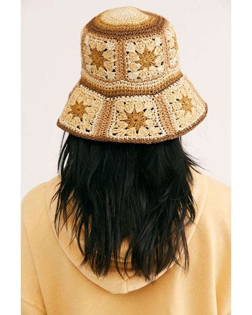 Free People Summer Of Love Straw Bucket Hat | Lyst