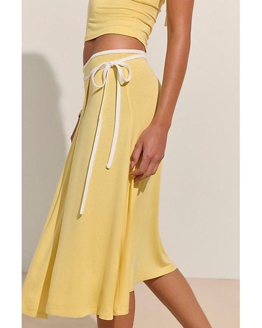 free-est Yellow Opal Skirt Set By