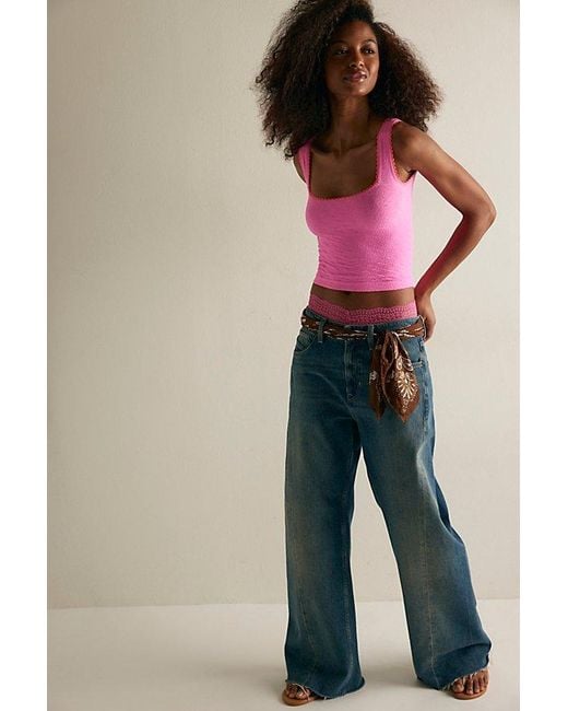Intimately By Free People Pink Sweet Point Seamless Cami By
