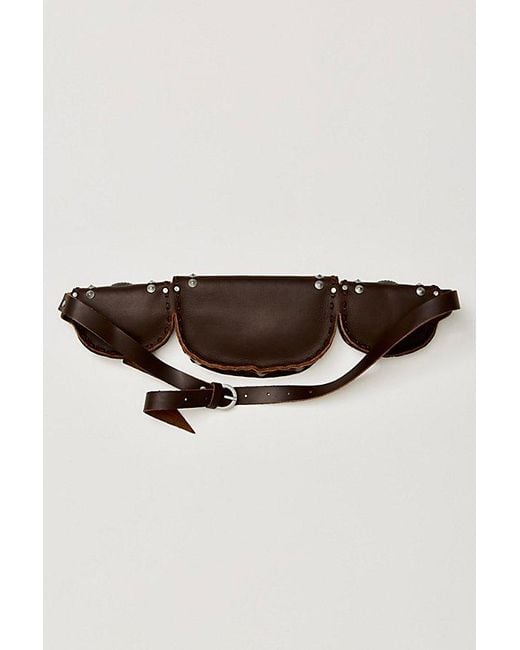 Free People Brown Lucky Stars Pocket Belt