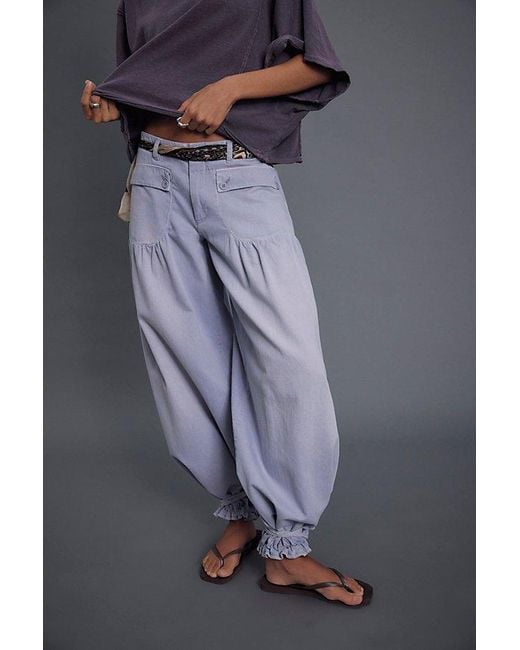 Free People Gray Lotus Balloon Jeans
