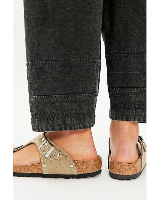 Birkenstock Black Gizeh Rivets Sandals