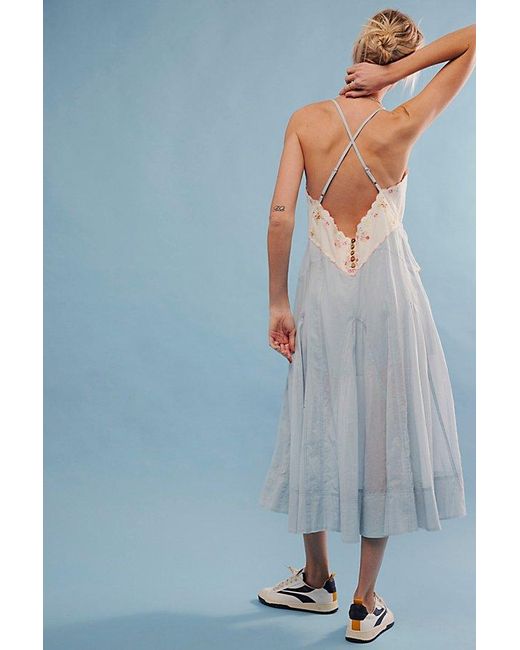Free People Blue This And That Midi Dress