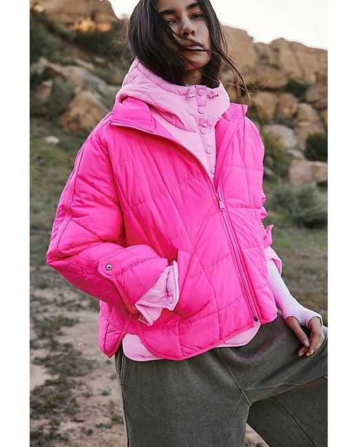 Fp Movement Pink Pippa Packable Puffer Jacket