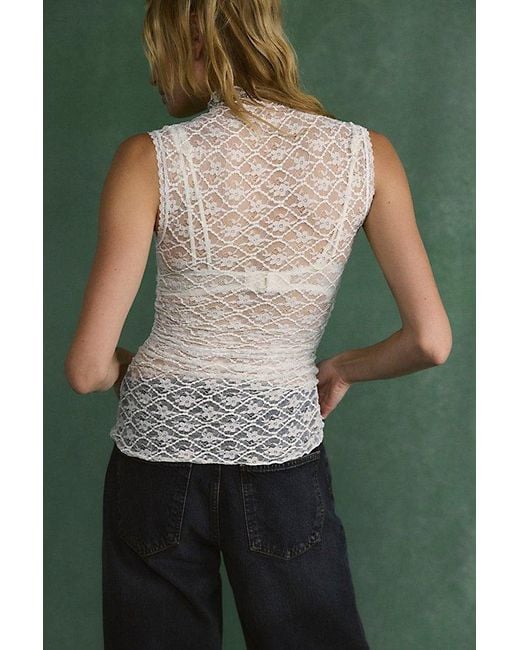 Intimately By Free People Brown Pretty Problem Mock Neck Tank Top By