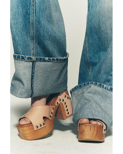 Free People Brown Cecily Clogs