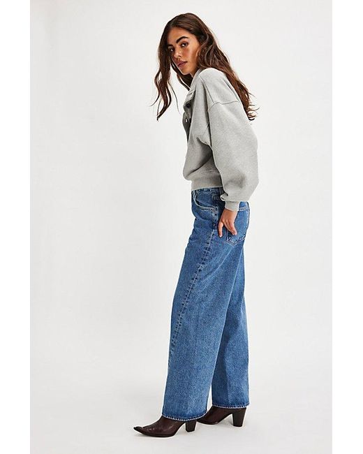 Agolde Blue Twist Low-Slung Baggy Jeans