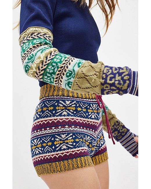 Free People Multicolor Holly Fairisle Shorts