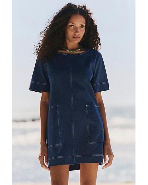 free-est Blue Strada Mini Dress By