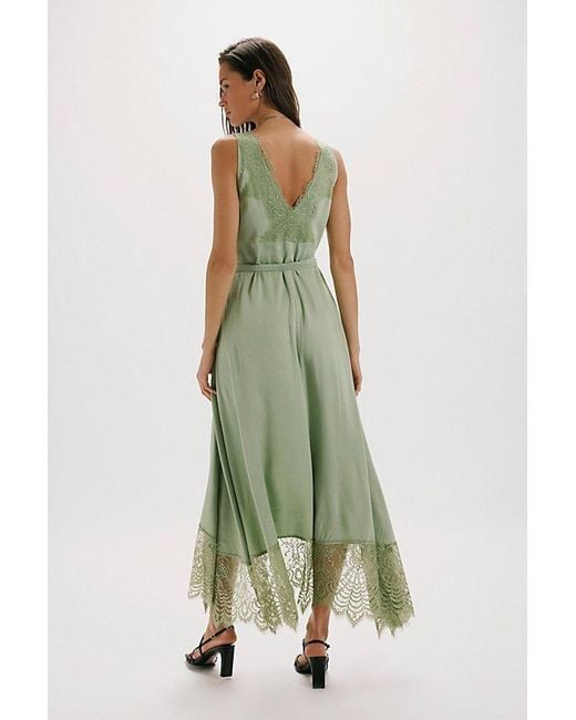 Nigel Preston Green Soho Wrap Midi Dress