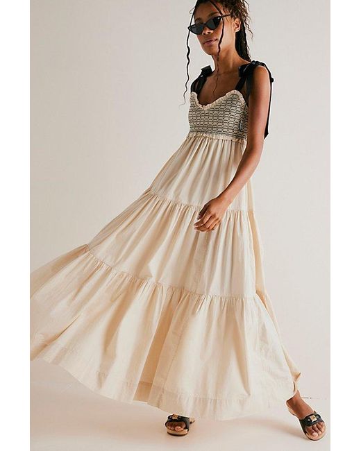 Free People Natural Bluebell Solid Maxi Dress