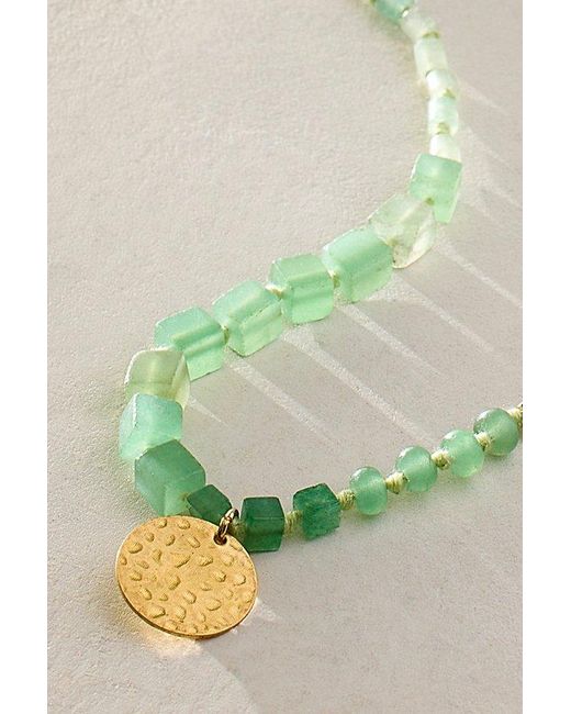 Free People Brown Ocean Haze Semi-Precious Necklace