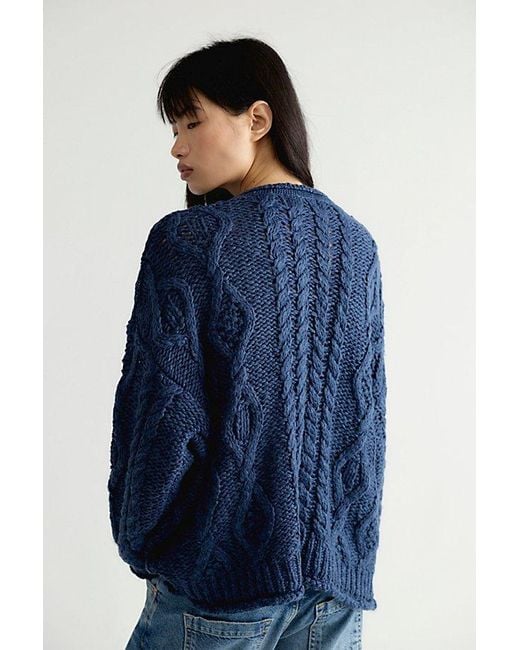 Free People Blue Opal Knit Cardi