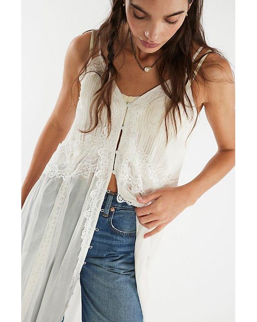 Free People Blue Snowbird Maxi Top