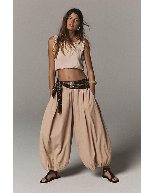Free People Natural Moonflower Balloon Trousers