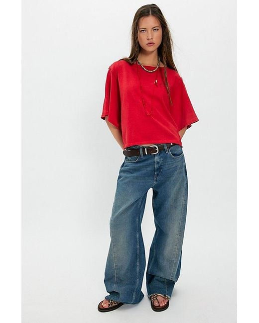 Free People Red Next Level Tee