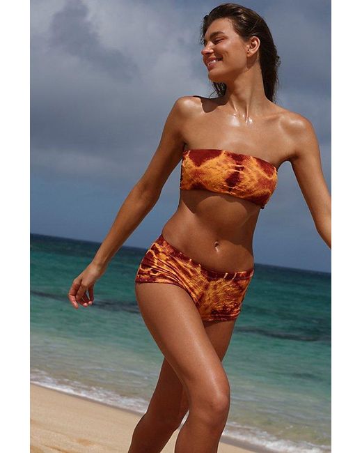 free-est Red Dixie Printed Swim Shortie