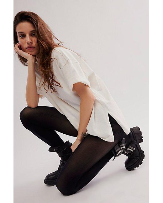 Free People Black Utterly Opaque Tights