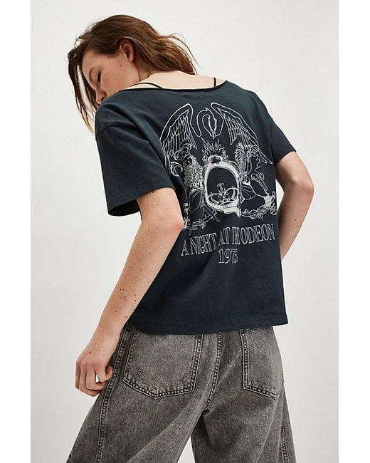 Daydreamer Black Queen 1975 Off-The-Shoulder Tee By
