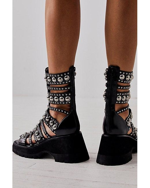 Jeffrey Campbell Black Siren Studded Gladiator Sandals