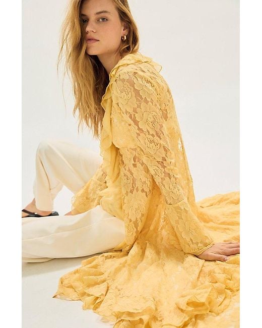 Free People Metallic Heirloom Maxi Top