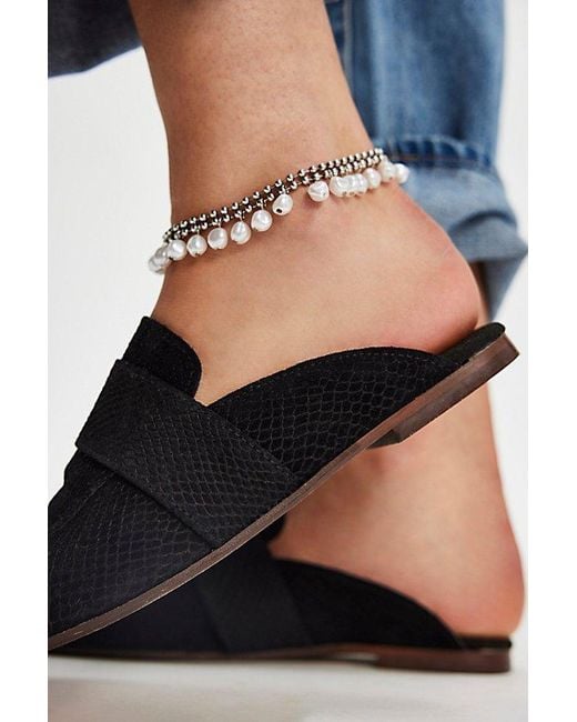 Free People Blue At Ease Embossed Loafers