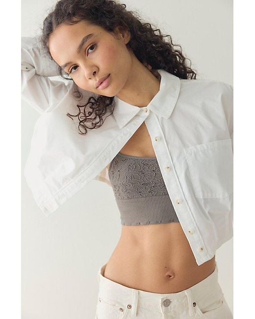 Intimately By Free People Gray Amara Seamless Longline Bralette By