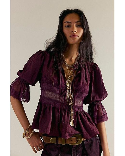Intimately By Free People Red Forever Young Bed Jacket Top By
