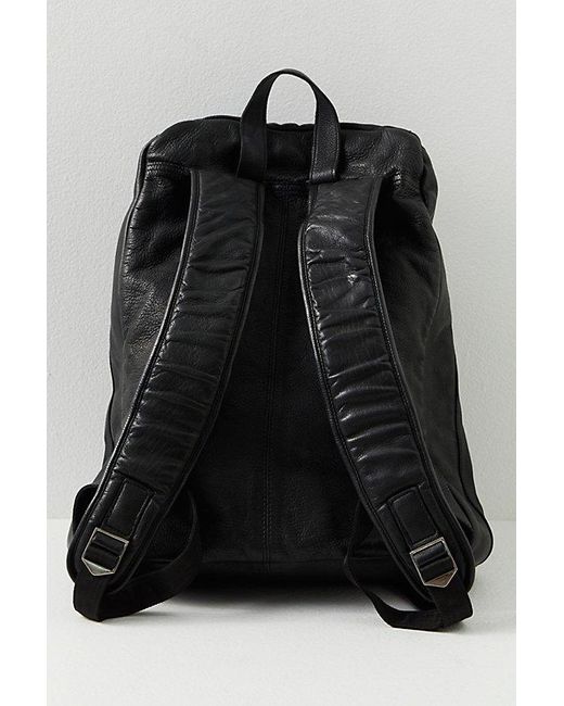 Free People Black Seraphina Leather Backpack