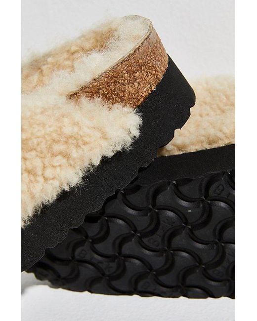 Birkenstock Natural Arizona Teddy Shearling Sandals