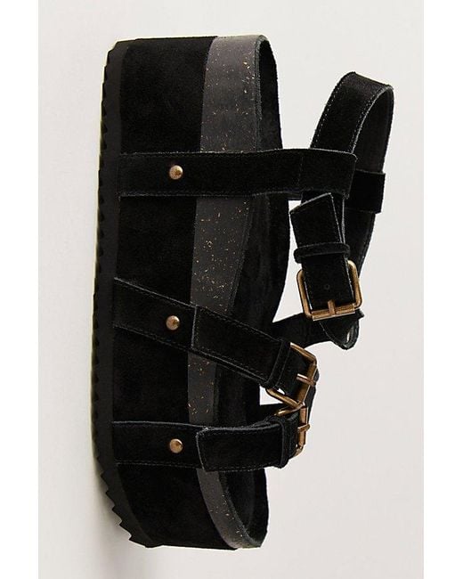 INTENTIONALLY ______ Black Rule Breaker 2.0 Flatform Sandals By
