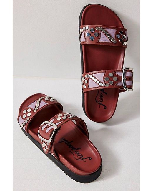 Free People Brown Revelry Studded Sandals
