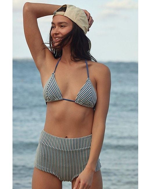 Rhythm Blue Terry Tri Bikini Top