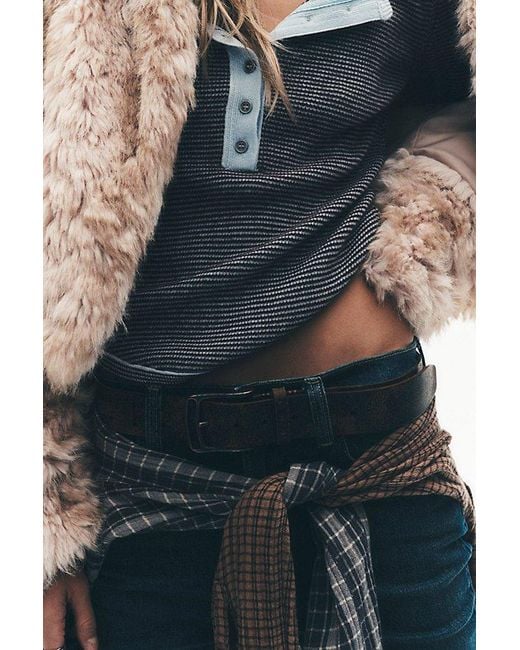 Free People Blue Dallas Distressed Belt