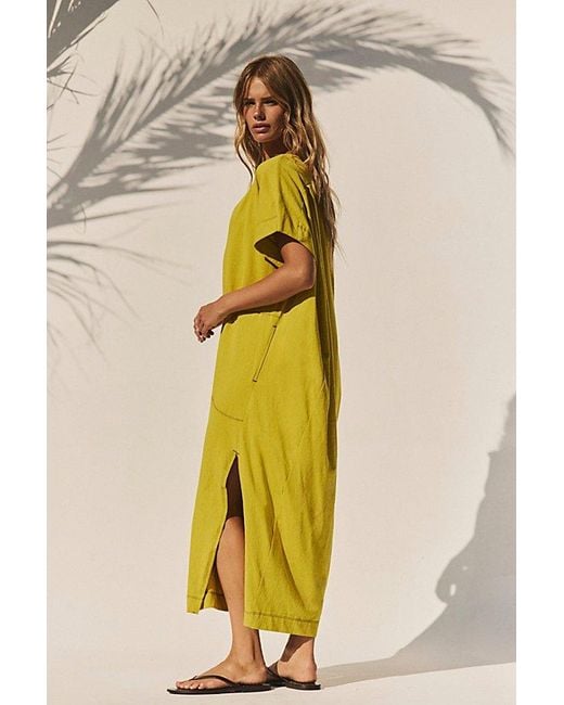 free-est Yellow Strada Maxi Dress By