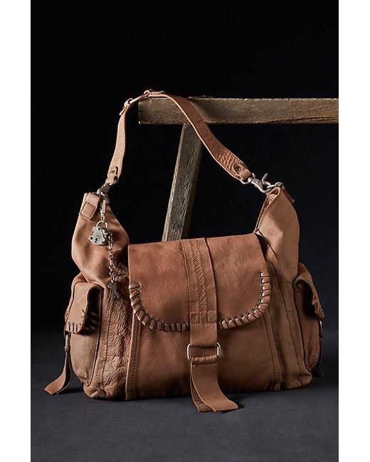 Free People Black Leigh Distressed Tote At Free People In Desert Taupe
