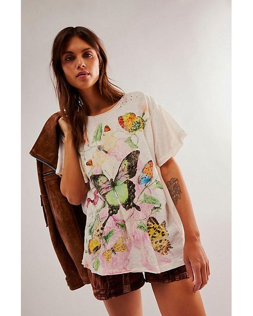 Magnolia Pearl Multicolor Butterfly Spring Tee At Free People In True
